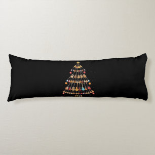 Happy Christmas Ukulele Instrument Christmas Tree Body Cushion