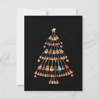Happy Christmas|Ukulele Instrument Christmas Tree Thank You Card