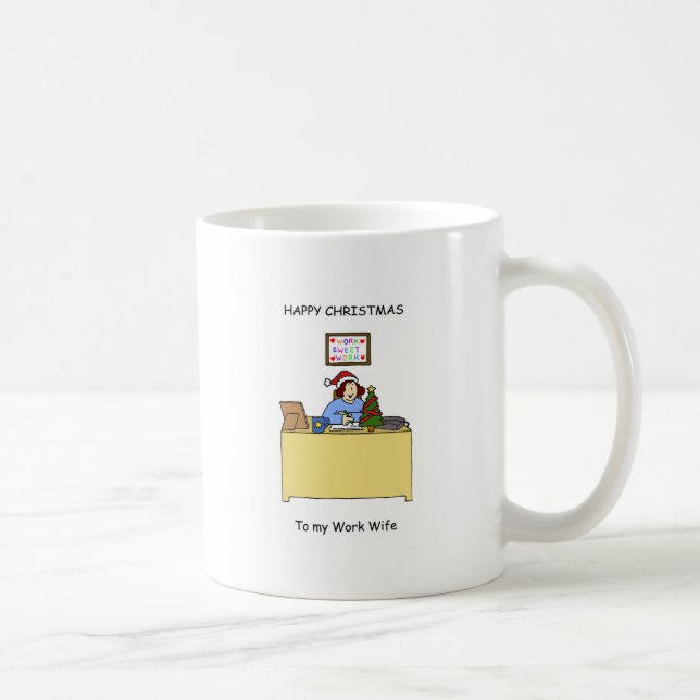 Happy Christmas Work Wife Coffee Mug (Right)