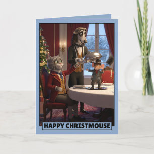 Happy Christmouse funny Victorian Christmas Card