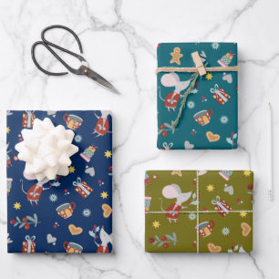 Happy Christmouse Wrapping Paper Sheet