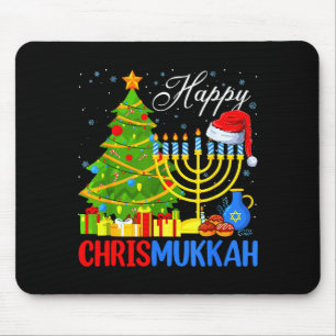 Happy Christmukkah Funny Hanukkah Christmas Happy  Mouse Mat