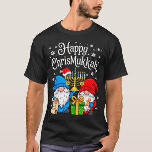 Happy Christmukkah Hanukkah Christmas Gnome Xmas F T-Shirt
