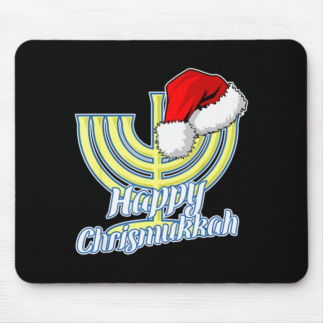 Happy Christmukkah Hanukkah Christmas  Mouse Mat (Front)