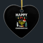 Happy Christmukkah Jewish Christmas Hanukkah Chanu Ceramic Tree Decoration<br><div class="desc">This is a great gift for your family,  friends during Hanukkah holiday. They will be happy to receive this gift from you during Hanukkah holiday.</div>