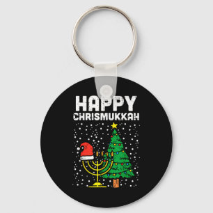 Happy Christmukkah Jewish Christmas Hanukkah Chanu Key Ring