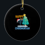 Happy Christmukkah Jewish Christmas Santa Hanukkah Ceramic Tree Decoration<br><div class="desc">This is a great gift for your family,  friends during Hanukkah holiday. They will be happy to receive this gift from you during Hanukkah holiday.</div>