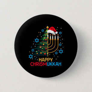 Happy Christmukkah Merry Christmas Hanukkah Jewish 6 Cm Round Badge