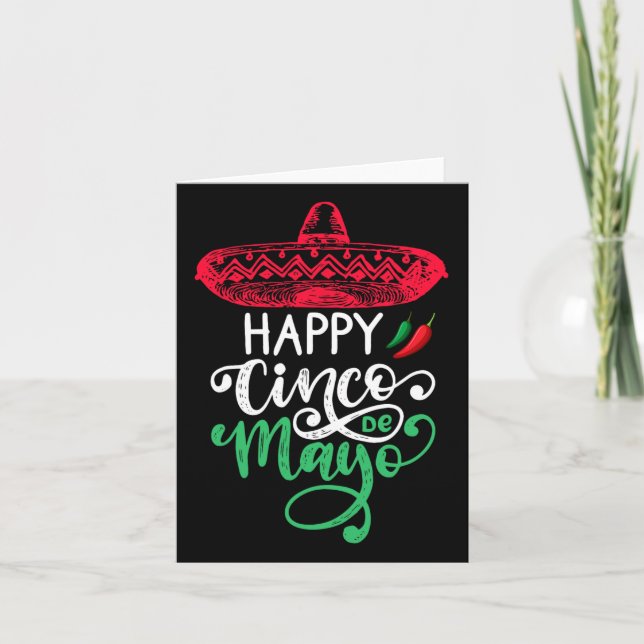 Happy Cinco De Mayo Birthday To Me 5 De Mayo Viva  Card (Front)