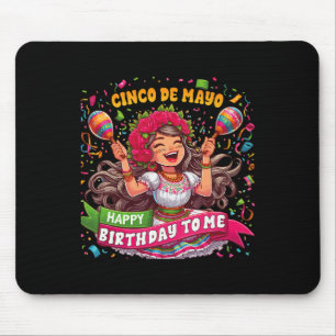 Happy Cinco De Mayo Birthday To Me Mexican Party M Mouse Mat
