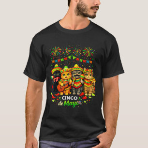Happy cinco de mayo cats funny mexican fiesta men T-Shirt