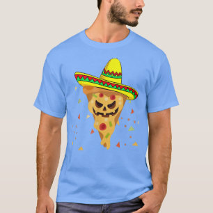 Happy Cinco De Mayo Cute Pizza Funny Meico Hat Fes T-Shirt