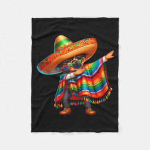 Happy cinco de mayo dabbing boy man mexican fleece blanket
