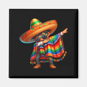 Happy cinco de mayo dabbing boy man mexican magnet