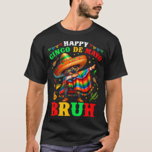 Happy Cinco De Mayo Dabbing Boy Man Mexican Sombre T-Shirt
