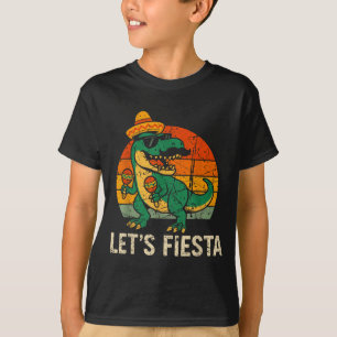 Happy cinco de mayo dino t-rex mexican fiesta boys T-Shirt