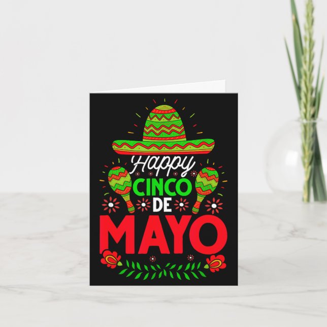 Happy cinco de mayo festive fiesta  card (Front)