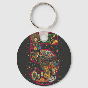 Happy Cinco De Mayo Fiesta Taco Tequila Vibes Key Ring
