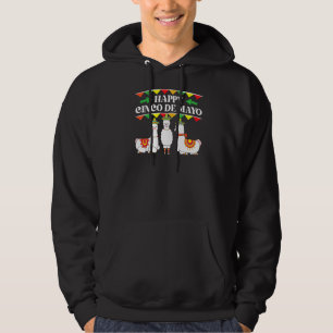 Happy Cinco De Mayo Llamas  Mexican Fiesta Party   Hoodie