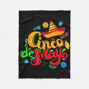 Happy Cinco De Mayo Men Women Kids 5 De Mayo Mexic Fleece Blanket