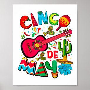 Happy Cinco De Mayo Men Women Kids 5 De Mayo Mexic Poster