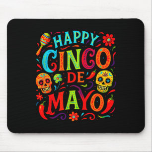 Happy cinco de mayo - mexican fiesta skulls party mouse mat