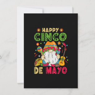 Happy Cinco De Mayo Mexican Gnome Cinco De Mayo Invitation