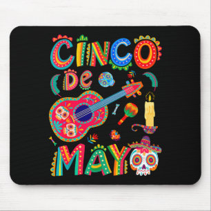 Happy cinco de mayo mexican sombrero guitarHappy c Mouse Mat