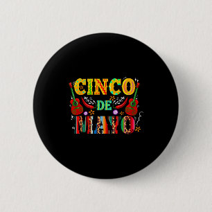 Happy cinco de mayo mexican sombrero margarita 6 cm round badge