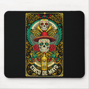 Happy cinco de mayo mexican sombrero skullHappy ci Mouse Mat