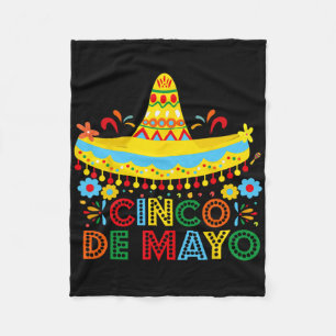 Happy Cinco De Mayo Mexico Fiesta Taco Guitar Cinc Fleece Blanket