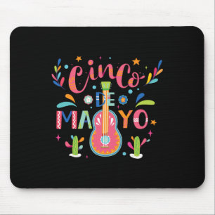 Happy Cinco De Mayo Mexico Fiesta Taco Guitar Cinc Mouse Mat