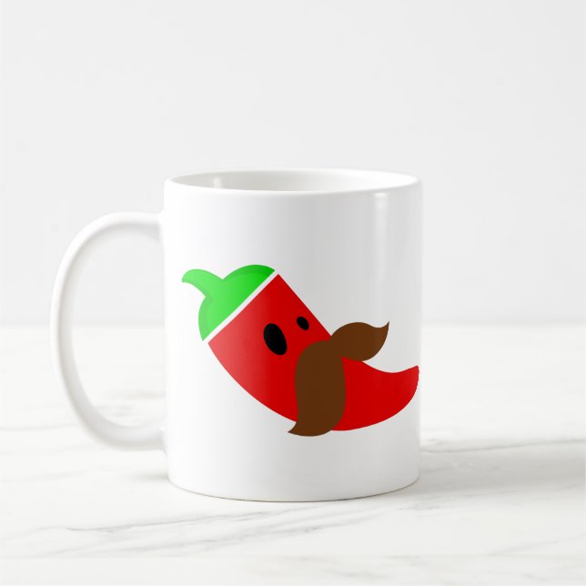 happy cinco de mayo mustache pepper coffee mug (Left)