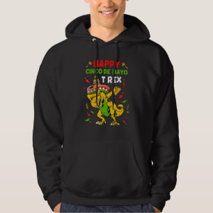 Happy Cinco De Mayo T-Rex Dinosaur Taco Fiesta Par Hoodie