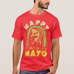 Happy Cinco De Mayo Taco Celebration Food Dabbing  T-Shirt