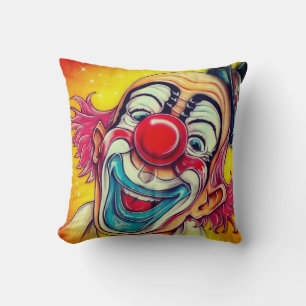 Happy Circus Clown Cushion