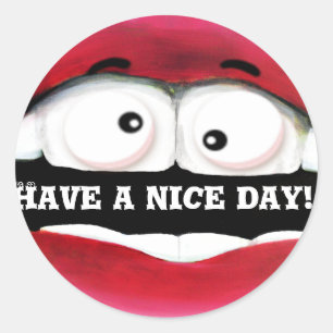Happy!_ Classic Round Sticker