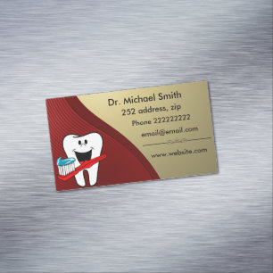 Happy clean tooth 	Magnetic business card
