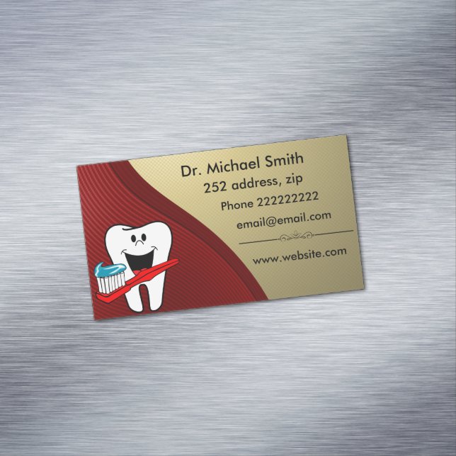 Happy clean tooth 	Magnetic business card (In Situ)