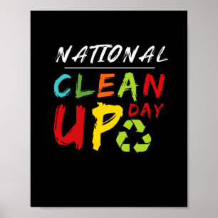 Happy Clean Up Day Cleaning Environmental Poster