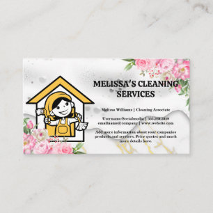 Happy Cleaner Soap Flowers Business Card