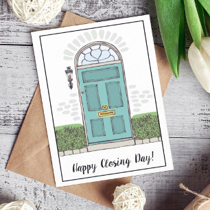 Happy Closing Day Blue Door Card