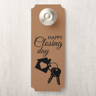 Happy Closing Day Real Estate Agent Door Hanger