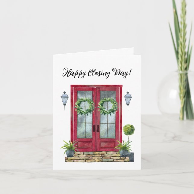 Happy Closing Day Real Estate Client Appreciation  Note Card (Front)