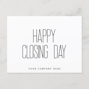 Happy Closing Day Real Estate Postcard