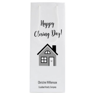 Happy Closing Day Realtor Wine Gift Bag