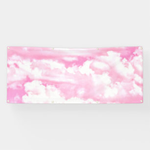 Happy Clouds Pink Display Banner