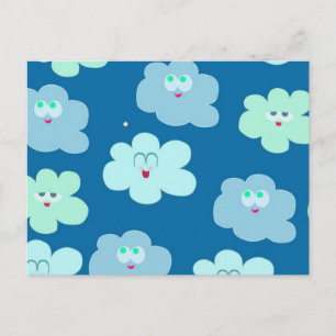 Happy Clouds Postcard
