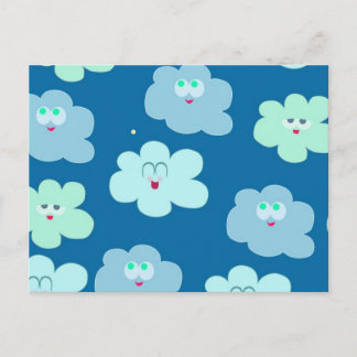 Happy Clouds Postcard