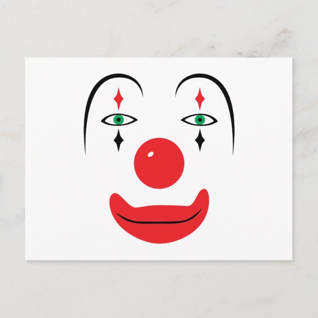 Happy Clown Face Postcard (Front)